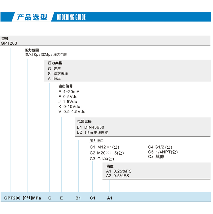 GPT200 擴(kuò)散硅壓力變送器